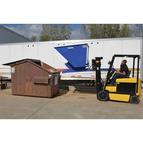 Conteneur autobasculeur, Acier, 1 vg³, Bleu Equipex
