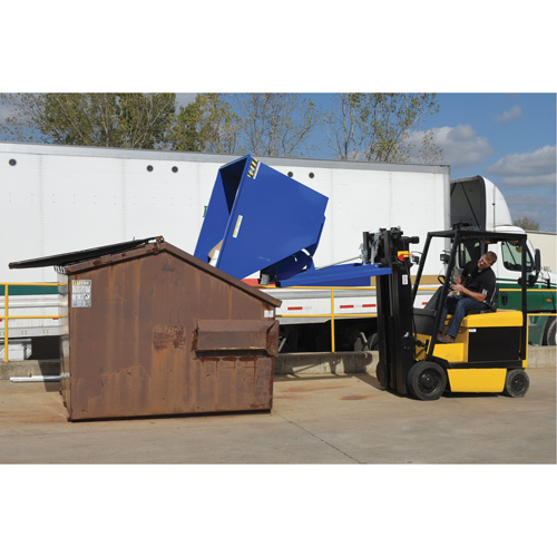 Conteneur autobasculeur, Acier, 1 vg³, Bleu Equipex