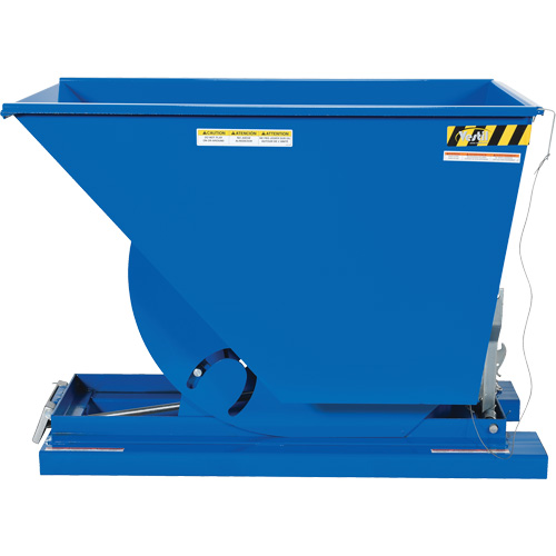 Conteneur autobasculeur, Acier, 3/4 vg³, Bleu Equipex