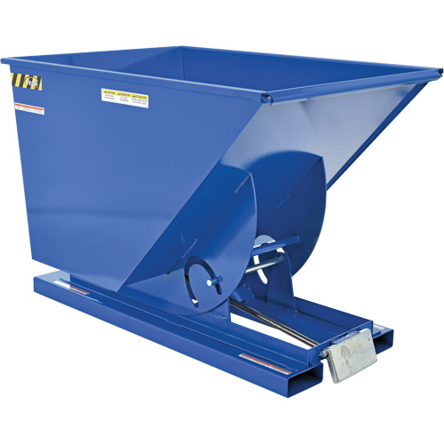 Conteneur autobasculeur, Acier, 1 vg³, Bleu Equipex