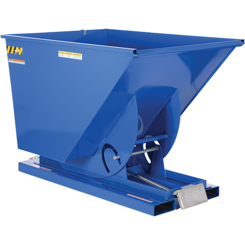 Conteneur autobasculeur, Acier, 1-1/2 vg³, Bleu Equipex