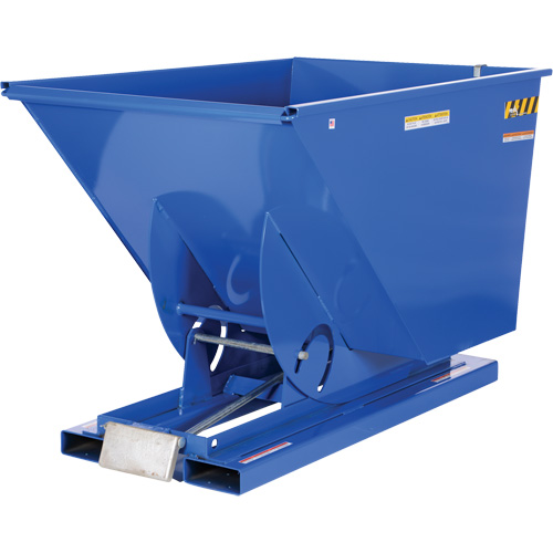 Conteneur autobasculeur, Acier, 1-1/2 vg³, Bleu Equipex