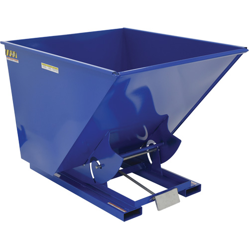 Self-Dumping Hopper, Steel, 2 cu.yd., Blue Equipex