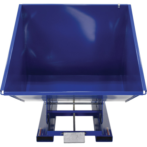 Self-Dumping Hopper, Steel, 2 cu.yd., Blue Equipex