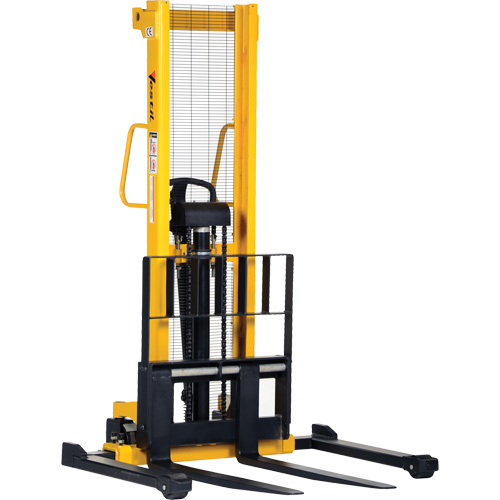 Manual Hydraulic Stacker, Hand Pump Operated, 2000 lbs. Capacity, 35" Max Lift Equipex
