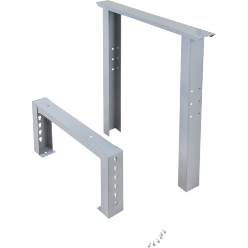 Pattes d'&eacute;tabli pour service industriel, Acier, 24" p x 34" h, Simple Equipex