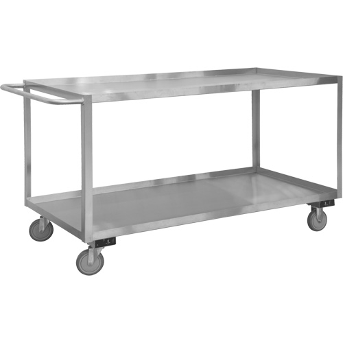 Chariot avec tablettes de calibre industriel, 2 Tiers, 18-1/8" la x 42" h x 35" p, Capacit&eacute; 1200 lb Equipex