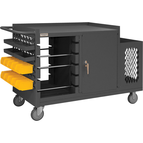 Mobile Wire Spool and Maintenance Cart, Steel, 5 Rod, 54-1/16" W x 35" H x 24" D, 1200 lbs. Capacity Equipex