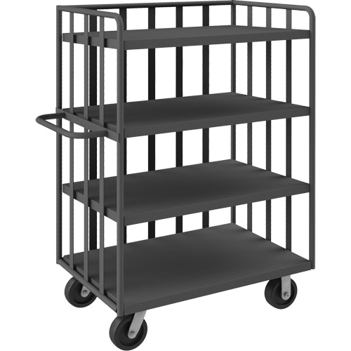 Chariot &agrave; tablettes ouvert portatif, 4 Tiers, 31-1/8" la x 57-1/2" h x 56-1/8" p, Capacit&eacute; 3600 lb Equipex