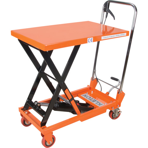 Table &eacute;l&eacute;vatrice &agrave; ciseaux hydraulique, 27-1/2" lo x 17-3/4" la, Acier, Capacit&eacute; 330 lb Equipex