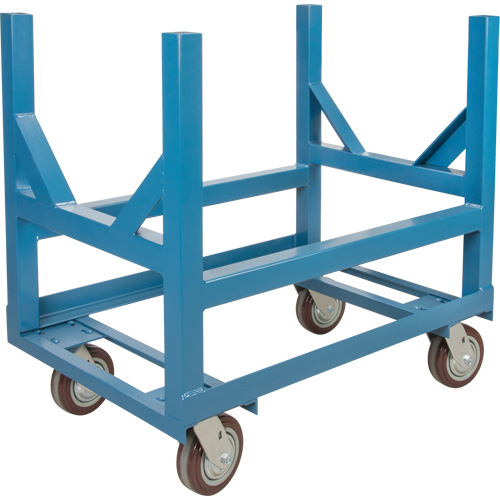 Pipe & Bar Cradle Truck, 24" L x 24" W x 34" H, 2500 lbs. Capacity, Polyurethane Wheels Equipex