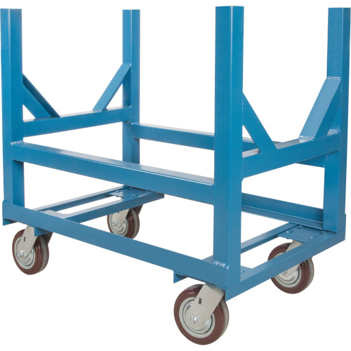 Pipe & Bar Cradle Truck, 24" L x 24" W x 34" H, 2500 lbs. Capacity, Polyurethane Wheels Equipex