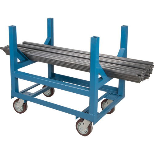 Pipe & Bar Cradle Truck, 24" L x 24" W x 34" H, 2500 lbs. Capacity, Polyurethane Wheels Equipex