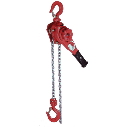 VQ Series Super Light Lever Hoist, 10' Lift, 2300 lbs. (1.6 tons) Capacity, Zinc Chain Equipex