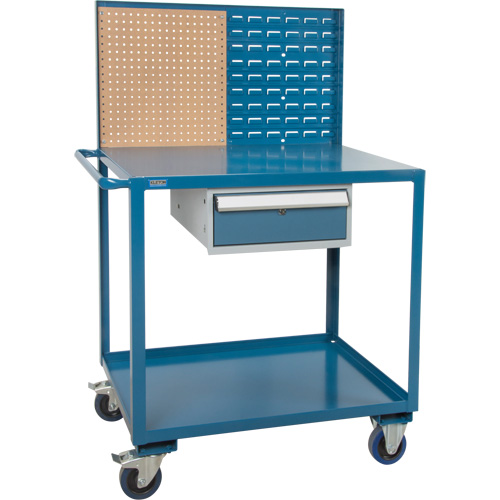Chariot de service mobile, 2 Tiers, 24" la x 57" h x 40" p, Capacit&eacute; 1200 lb Equipex