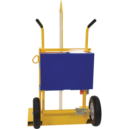 Chariot pour chalumeau et bouteille &agrave; gaz, Roues Rempli de mousse, Base de 24" la x 19-1/2" lo, 500 lb Equipex