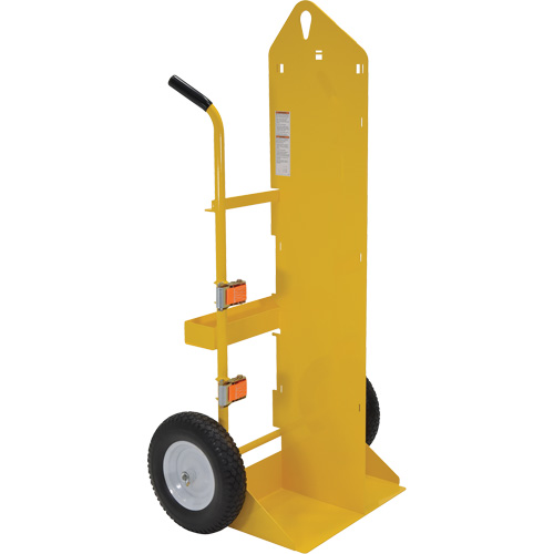 Chariot pour chalumeau et bouteille &agrave; gaz, Roues Rempli de mousse, Base de 23-13/16" la x 22-13/16" lo, 500 lb Equipex