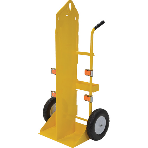 Chariot pour chalumeau et bouteille &agrave; gaz, Roues Rempli de mousse, Base de 23-13/16" la x 22-13/16" lo, 500 lb Equipex