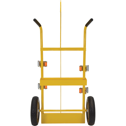 Chariot pour chalumeau et bouteille &agrave; gaz, Roues Rempli de mousse, Base de 23-13/16" la x 22-13/16" lo, 500 lb Equipex
