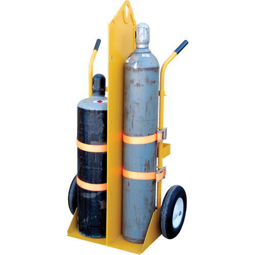 Chariot pour chalumeau et bouteille &agrave; gaz, Roues Rempli de mousse, Base de 23-1/8" la x 22-13/16" lo, 500 lb Equipex