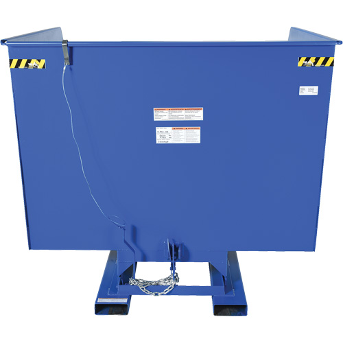 Self-Dumping Hopper, Steel, 4 cu.yd., Blue Equipex