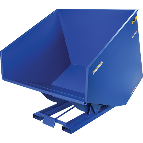 Self-Dumping Hopper, Steel, 4 cu.yd., Blue Equipex