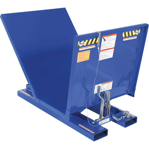 Open Sided Hopper, Steel, 1 cu.yd., Blue Equipex