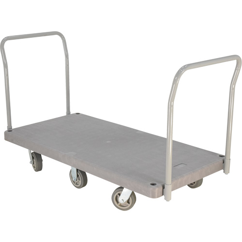 Chariot &agrave; plateforme en plastique robuste, 60" lo x 30" la, 3000 lb cap, Roues Polyur&eacute;thane Equipex