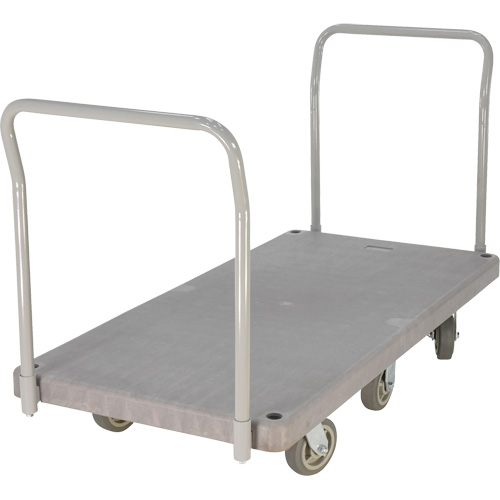 Chariot &agrave; plateforme en plastique robuste, 60" lo x 30" la, 3000 lb cap, Roues Polyur&eacute;thane Equipex