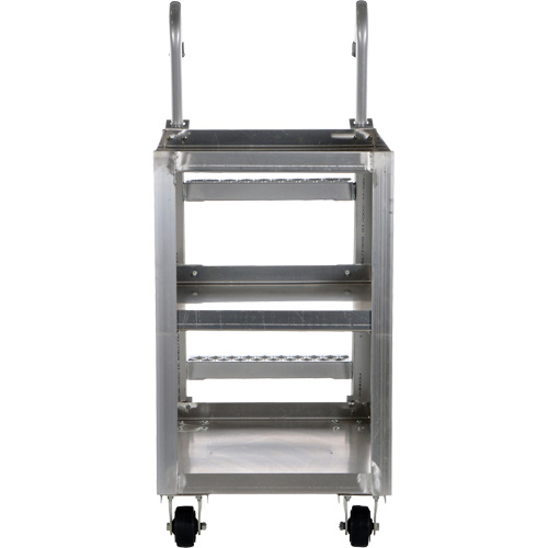 Chariot de pr&eacute;l&egrave;vement de stock, Aluminium, 21-7/8" la x 40" p, 3 tablettes, Capacit&eacute; 660 lb Equipex