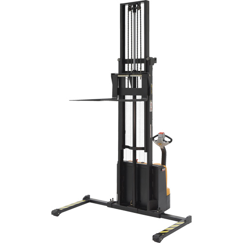 Double Mast Stacker, Electric Operated, 2200 lbs. Capacity, 150" Max Lift Equipex