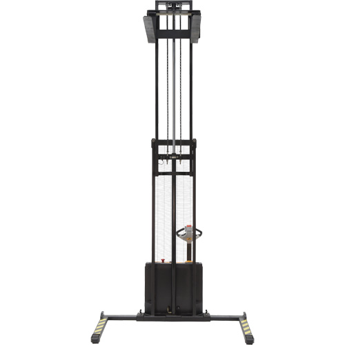 Double Mast Stacker, Electric Operated, 2200 lbs. Capacity, 150" Max Lift Equipex