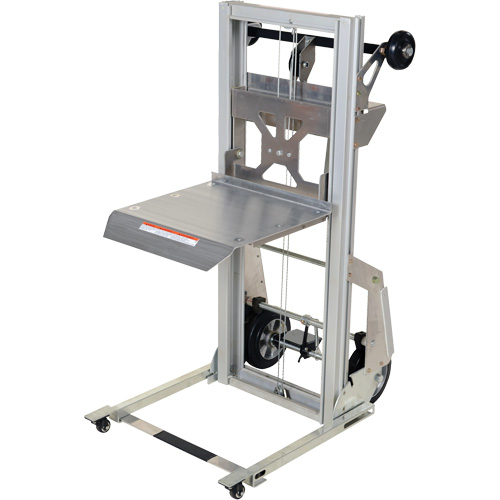 Portable Aluminum Load Lifter, Foot Pump Operated, 200 lbs. Capacity, 61" Max Lift Equipex