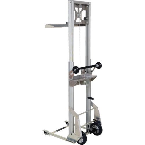 Portable Aluminum Load Lifter, Foot Pump Operated, 200 lbs. Capacity, 61" Max Lift Equipex