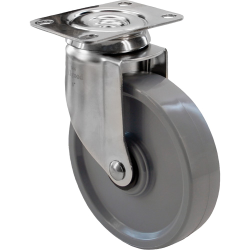2309 Caster, Swivel, 5" (127 mm), Envirothane Grey, 350 lbs. (158.8 kg.) Equipex