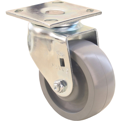 Max9 Directional & Wheel iLock Caster, Swivel with Brake, 6" (152.4 mm), Envirothane Grey-WOW, 1100 lbs. (498.95 kg.) Equipex