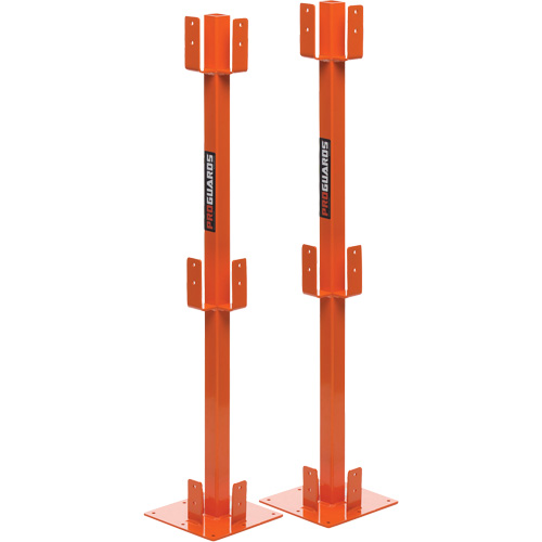 Poteaux temporaires ProGuards pour barri&egrave;re de s&eacute;curit&eacute;, 8" la x 39" h, Orange Equipex