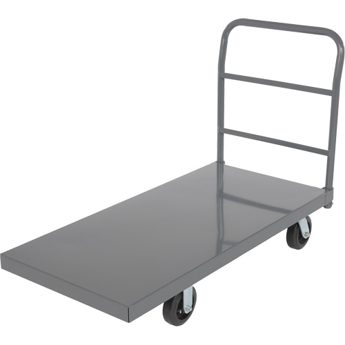 Platform Truck, 48" L x 24" W, 2000 lbs. Capacity, Rubber Casters Equipex
