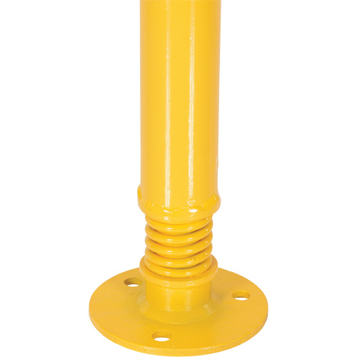 Spring Loaded Bollard, Steel, 42" H x 2-1/8" W, Yellow Equipex