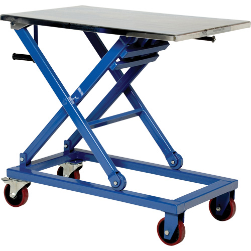 Manual Scissor Lift Table, 37" L x 23-1/2" W, Steel, 660 lbs. Capacity Equipex