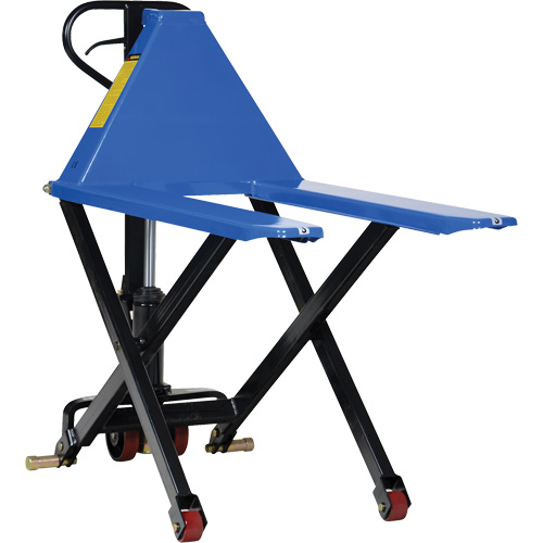 L&egrave;ve-palette hydraulique et manuel &agrave; ciseaux, 47" lo x 27" la, Acier, Capacit&eacute; de 2200 lb Equipex