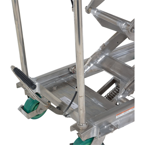 Manual Hydraulic Scissor Lift Table, 36-1/4" L x 19-3/8" W, Stainless Steel, 600 lbs. Capacity Equipex