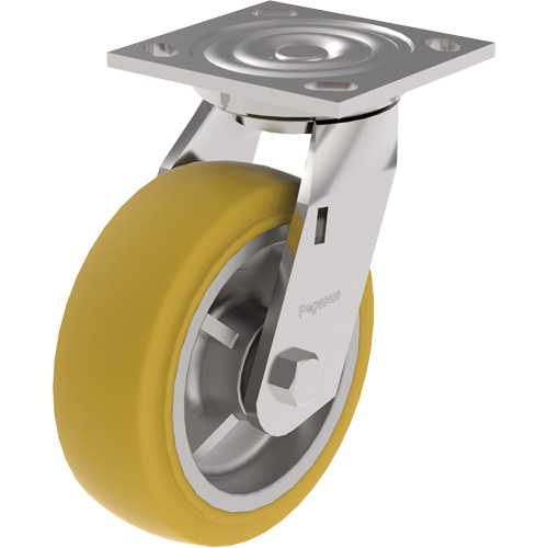 Roulette &agrave; usage moyen de s&eacute;rie 21, Fixe, 4" (101,6 mm), Ur&eacute;thane, 700 lb (317 kg) Equipex