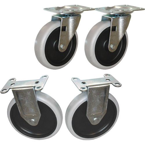 Flat Shelf Cart Caster Kit Equipex