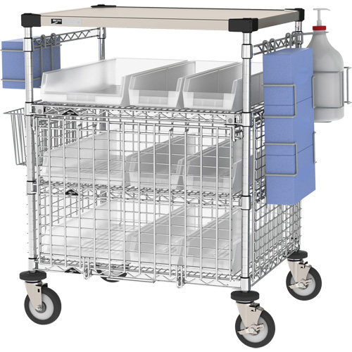 PPE Check-In Station, Stainless Steel, 43" x 40" x 24", 900 lbs. Capacity Equipex