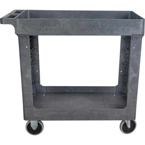 Chariot utilitaire pour l'entretien, 2 tiers, 16-1/2" x 32-1/2" x 34-1/2", Capacit&eacute; 550 lb Equipex