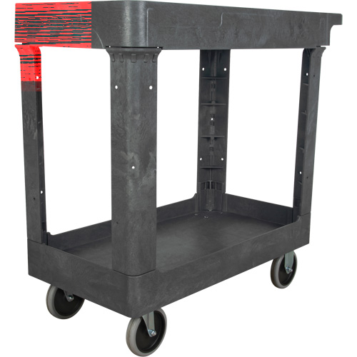 Chariot utilitaire pour l'entretien, 2 tiers, 16-1/2" x 32-1/2" x 34-1/2", Capacit&eacute; 550 lb Equipex