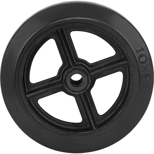 Mold-On Rubber Wheel, 10" (254 mm) Dia. x 2" (50.8 mm) W, 948 lbs. (430 kg) Capacity Equipex