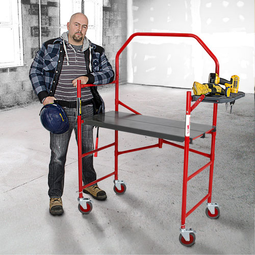 Buildman Portable Scaffold, 40-5/8" D x 4' H Equipex