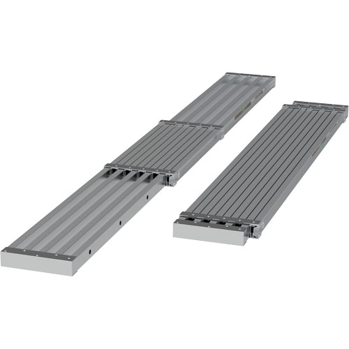 Planche de travail t&eacute;lescopique, 108" la x 12" pr, Capacit&eacute; de 250 lb, D&eacute;mont&eacute; Equipex